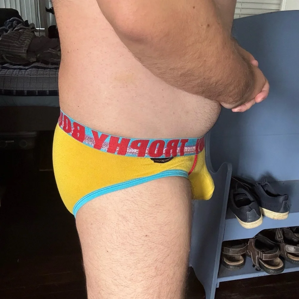 Andrew Christian Yellow Medium Briefs - Picture 3 of 4